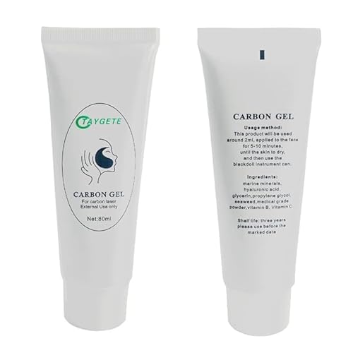Carbon Cream Black Mask Gel For ND YAG Laser Skin Peeling Rejuvenation Whitening. Gel for Laser Hair Removal Facial Skincare, Black Doll Carbon Peel Cream for Facial Deep Cleansing & Rejuvenation(1PC)