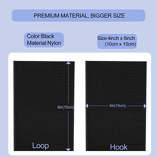 4X6 Inch Hook And Loop Fastener 8 Sets, Heavy Duty Strips With Adhesive, Hook And Loop Tape, Industrial Strength Sticky Back Fastener Mounting Tape, Thxyour #TOP2