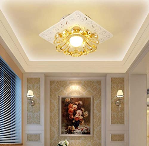 WGFJKI Lámpara de Techo de Cristal LED de Montaje Empotrado, lámpara de Techo Minimalista Moderna, para el hogar, Cocina, Isla, balcón, iluminación de Techo para comedores, entradas, pasillos