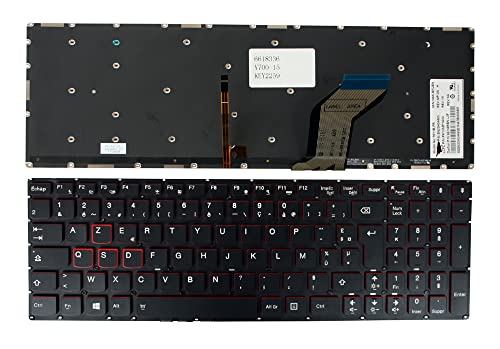 Clavier PC portable rétro-éclairé noir pour Lenovo IdeaPad Y700-15ACZ version française