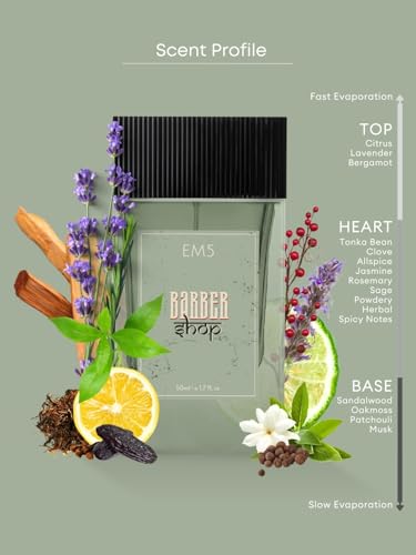 Image of EM5 Barbershop Extrait de Parfum (36%) | Clean, Fresh & Timeless Perfume for Men | Long-Lasting Fragrance with Natural Absolutes & Essential Oils | 50ml