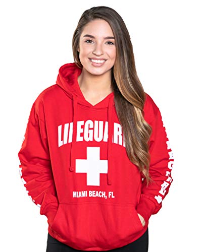 LIFEGUARD Official Ladies Miami Hoodie Red Medium