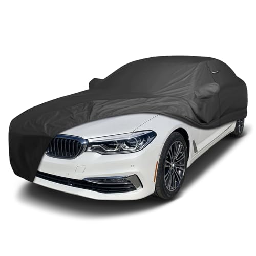 Image of iCarCover Premium Custom Car Cover for 1992-2010 BMW 5-Series Wagon Heavy Duty Waterproof All Weather Rain Snow UV Sun Protector Custom Fit Full Exterior Indoor Outdoor Protection Car Cover (Black)