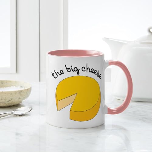 Taza de cerámica 11 oz blanco y rosa interior miniatura 6