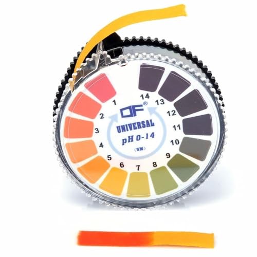 1 Rolle pH Teststreifen 5 m/Roll,Messbereich 0-14,pH Papier Trinkwasser auf Rolle,Lackmus Indikator Universalpapier Ubersäuerung Körper Ermittlung ph Wert Säuretest