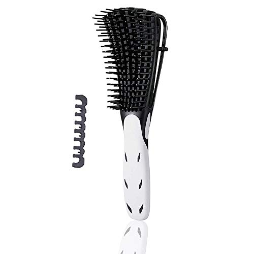 Detangling Brush for Curly Hair,Hair Brush Afro America Textured 3a to 4c Kinky Wavy for Wet/Dry/Long Thick Curly Hair for Beautiful and Shiny Curls (Black)