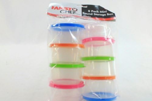 8 Pack Multi-Colored Family Chef Mini Storage Box Containers for Food Crafts Beads Nut Bolts & More by Family Chef