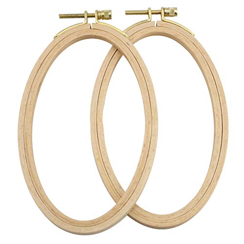 GuoFa Aros de Bordado, 2/5/10 Piezas de 6 Pulgadas ovalados Cover