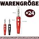 agogue 24 Stück Bananenstecker, Bananenstecker Lautsprecher Sehr Langlebig, Bananenstecker 4mm Breites Anwendungsspektrum, Banana Plug Für Kabel Boxen Endstufen Receiver Stereoanlagen (Schwarz + Rot)