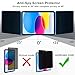 Juvraixo Privacy Screen Protector for iPad A16 11th/10th Generation 10.9 inch （2022/2025） 9H Tempered Glass [Face ID & Apple Pencil Compatible] HD Clear Case Friendly