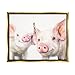 Stupell Industries Pair Pigs Pink Snout Cute Farm Animals, Design by George Dyachenko