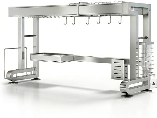 Over The Sink Dish Drying Rack,Adjustable,Stainless Steel Material
