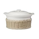 Práctico PORCELLANA Porcelana para de Mimbre Redondo sopera w/L cm 23, Porcelana, Multicolor, 0,1 x 0,1 x 0,1 cm