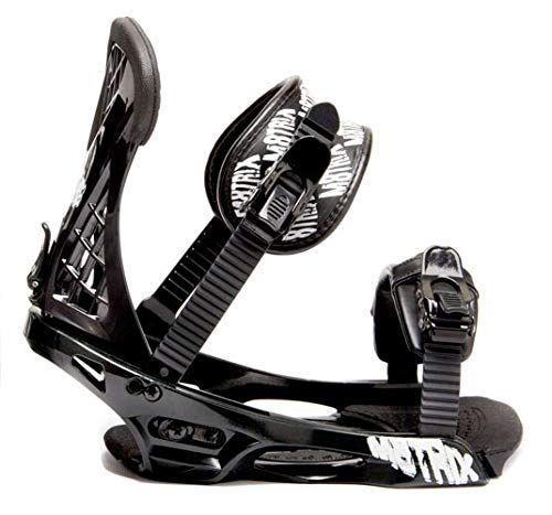 Whitewoods Matrix PH711 All Mountain Snowboard Bindings - Black, Fits Most Men's Boots 10-13 (Large)
