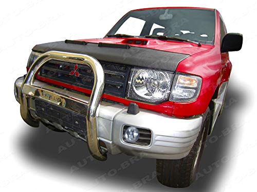 HOOD BRA Front End Nose Mask Compatible with MITSUBISHI PAJERO - SHOGUN - MONTERO 1990-2000 Bonnet Bra STONEGUARD PROTECTOR TUNING