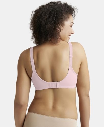 Image of Jockey 1841 Women's Wirefree Non Padded Soft Touch Microfiber Elastane Stretch Full Coverage Minimizer Bra with Broad Cushioned Fabric Strap Fragrant Lilac 40B