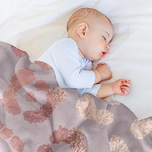 Jeté de lit léopard 150x200 doux pour camping voyage et salon