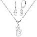 Produktbild In Season Jewelry - Mädchen - Schmuckset - Cat Ohrringe & Halskette - 925 Sterling Silber - Emaille - 40 cm