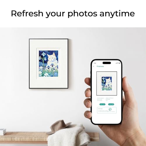 Image of ePaper Digital Frame, E-Ink Display, Wall Art Decor for Home & Office, 13.3 inch Full Color Canvas Display, Anti-Glare, Ultra Long Battery, App-Control, Unique Birthday Gifts for Mom Father Friends