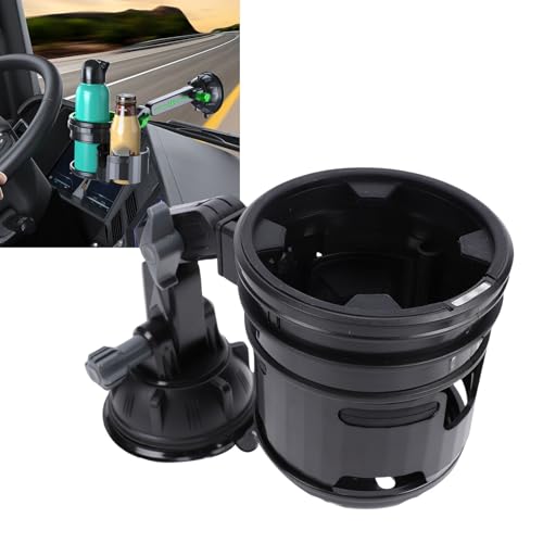 Support bouteille d'eau véhicule réglable pliable avec double tasse - 4