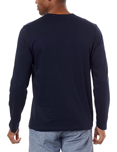 Camiseta Básica Masculina Manga Longa Em Algodão Pima - Azul M