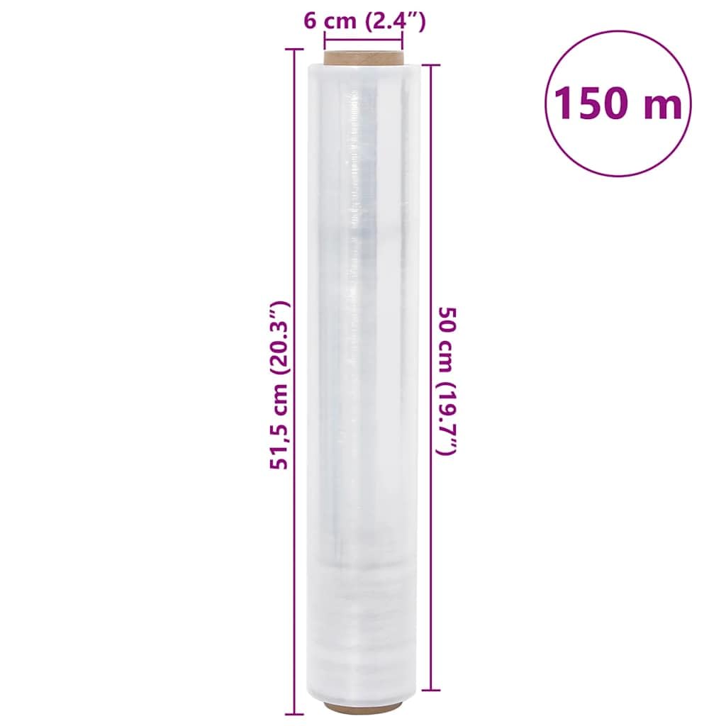 Film Estensibile 6 pz Trasparente 17 μm 50 cm x 150 m,Pellicole Estensibili per Imballaggio,Film Estensibile-4104852
