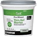 CUSTOM BLDG PRODUCTS SimpleSet Pre-Mixed Thin-Set Mortar 1 QT