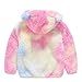 AIWUHE Toddler Boys Girls Hooded Jacket Baby Fleece Hoodie Winter Warm Solid Color Coat Zip-up Bear Ear Sweater Fall Thick Clothes Rainbow 110 3-4T