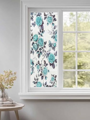 Vinilo decorativo para ventana, 17.7x39.3 pulgadas, azul miniatura 3
