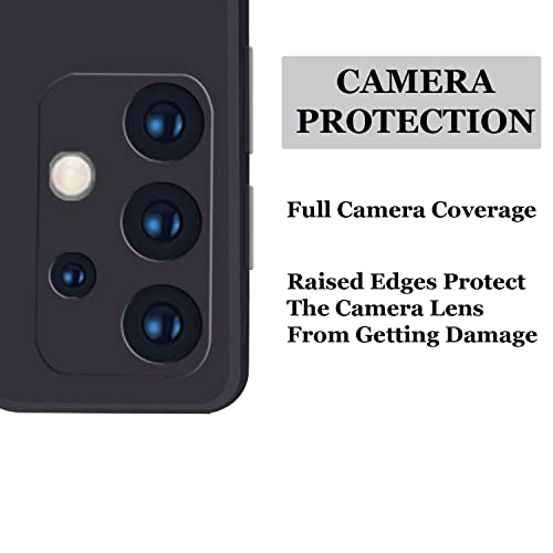 Image of A rtistque Liquid TPU Silicone Matte Shockproof Flexible with Camera Protection Soft Back Cover Case for Samsung Galaxy A53 5G - Black