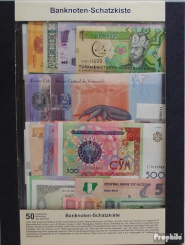 Billets de collection monde no. 223 - Lot de 50 coupures différentes pour numismates