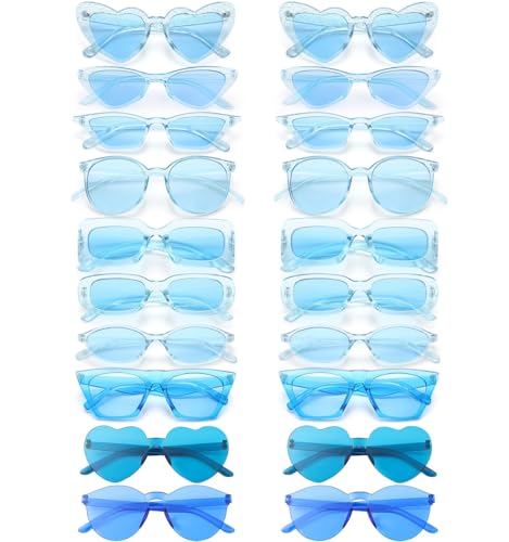 Lunettes de fête en forme de coeur lot de paires colorées à offrir aux invités