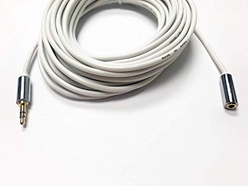 OMNIHIL 30 Feet Auxillary AUX Cable Compatible with DPNAO CD Player, Portable Boombox (DP-006-W)