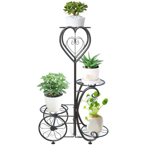 Escalier de fleurs intérieur extérieur : support plante métal et étagère pot de fleur - 2