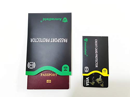 EMI RFID Blocking Sleeves (14 Credit Card Holders & 4 Passport Protectors) Ultimate Premium Identity Theft Protection Sleeve Set for Men & Women. Smart Slim Design Perfectly fits Wallet/Purse 18PCS - Thumbnail 4