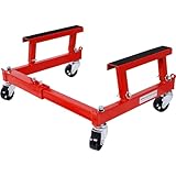 Redline Engineering Motorcycle Dolly, ATV Four Wheeler Cycle Engine Cradle Dolly 1500lbs, Heavy Duty Racks for Motorcycle Maintenance, Engine Stand, Red