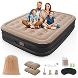 Colchón Inflable Matrimoniales Queen con Bomba Aire Extraíble y Recargable,Colchones Inflables en...
