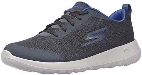 Skechers Men's Gowalk Max-Athletic Workout Walking Shoe with Air Cooled Foam Sneaker, Charcoal/Blue, 9.5
