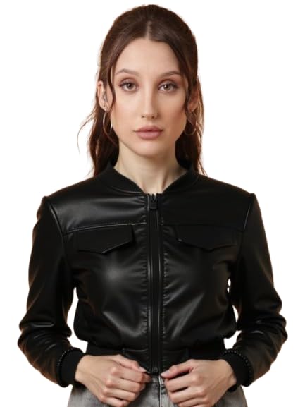 black leather jacket for women crop jacket for women.28-image-29