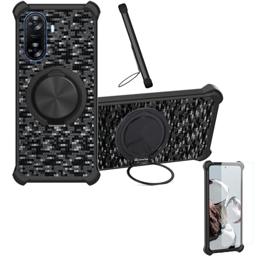 �Ή� Wiko Hi Enjoy 60s �P�[�X Phone Case [1�� 9H+�d�x���� �K���X�t�B����][360°��]���X�^���h�A�}�O�l�b�g��]CX-11-HEI