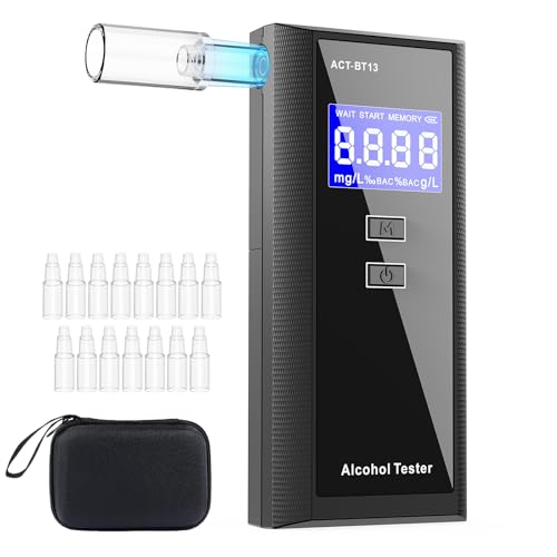 Personal-Breathalyzer-for-Alcohol-Portable-Alcohol-Testers-15-Mouthpieces-and-Carry-Bag-Alcohol-Testing-BAC-Fast-Screening-Digital-LCD-Display-Audio-Alarm-50-Records-for-Home-Party Personal Breathalyzer for Alcohol - Portable Alcohol Testers 15 Mouthpieces and Carry Bag, Alcohol Testing BAC Fast Screening Digital LCD Display Audio Alarm 50 Records for Home Party - Image 1