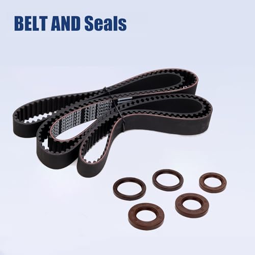 Image of AUCERAMIC TKF004 Engine Timing Belt Kit with Water Pump Compatible with Subaru Impreza Wrx Sti Forester Legacy Outback 2.0L 2.5L Turbo H4 DOHC Replace#TCKWP328