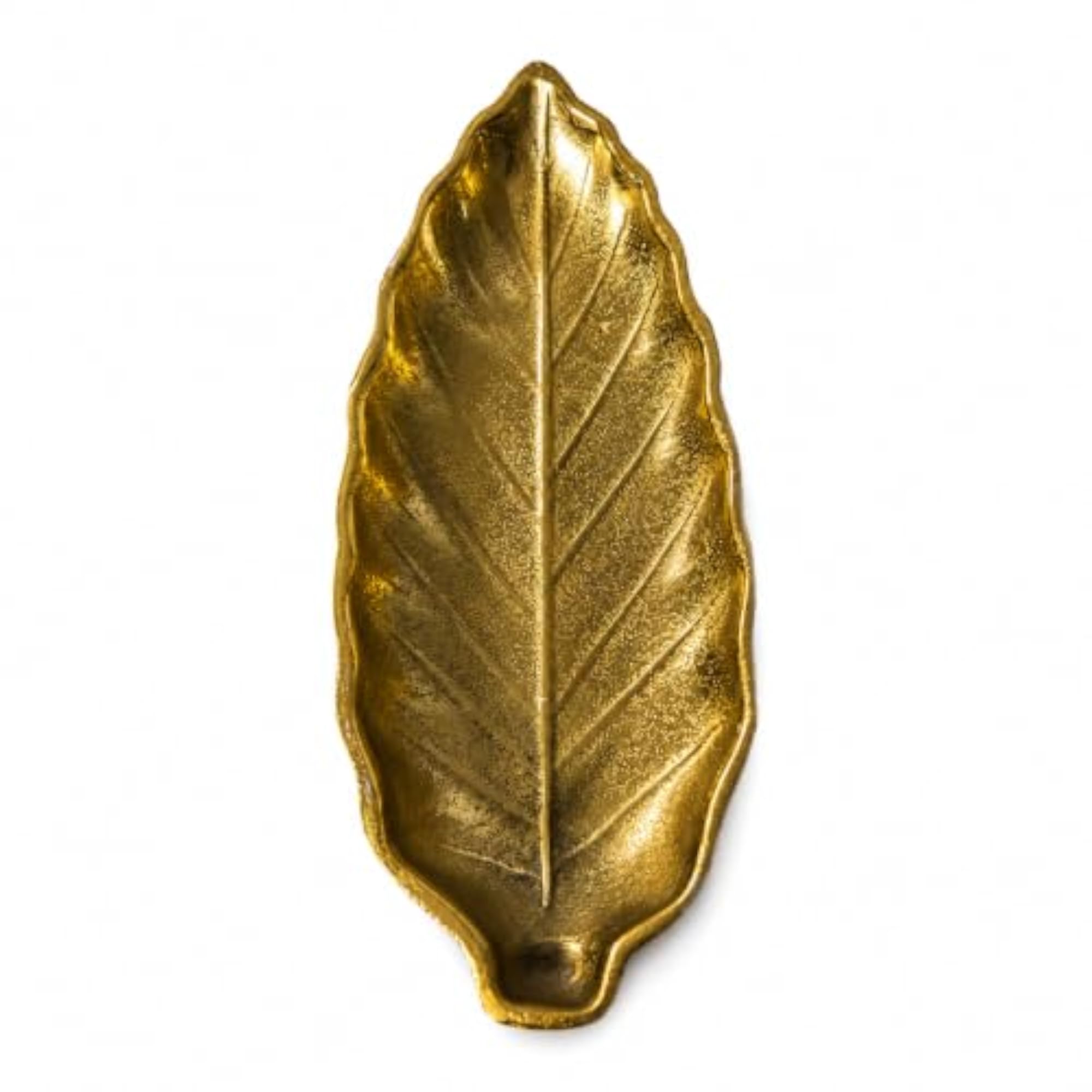 Finish Aluminium Leaf Shaped Decorative Tray for Serving and Organising