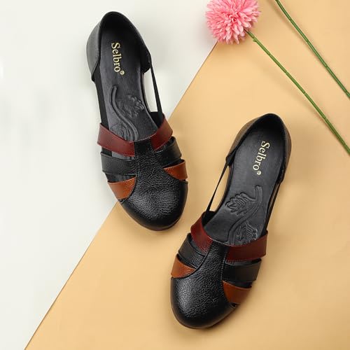 Image of SELBRO round toe Flat fashionable womens & girls sandals for casual and formal wear SND-12