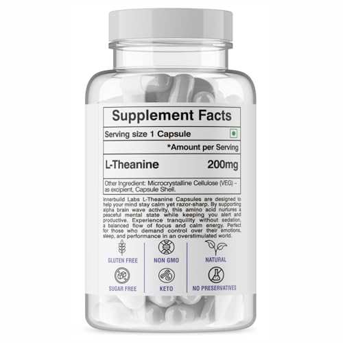 Image of L-Theanine Capsules | 200mg | 30 Capsules | Relaxation & Focus Support