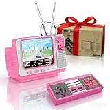 console portable 168 jeux 1.Divertissement rétro portable pour tous : design compact et portable pour les road trips, amusant à la maison. Le look classique de mini télévision fonctionne comme une décoration rétro. Adoré par les fans de jeux vidéo, les enfants et les familles, parfait pour partager des moments nostalgiques