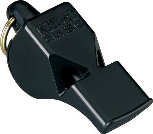 Fox 40 Classic Sport Safety Whistle Black with Lanyard for Kids