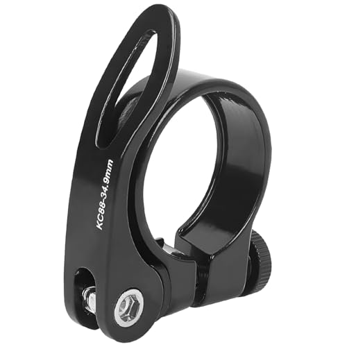 yeeplant Seatpost Clamp with Easy Release Lever, CNC Machined Aluminum Seat Collar Quick Release, 1.37 in Inner Diameter for Mountain and Road S