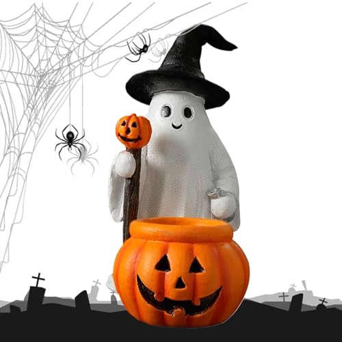 Figurine Fantôme Halloween Teksome en résine pour décoration de table