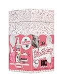 The Birthday Gift Box - Soap & Glory Gift - Containing 3 Items - Shower Puff Body Butter, Creamy Moisture and Shower Gel